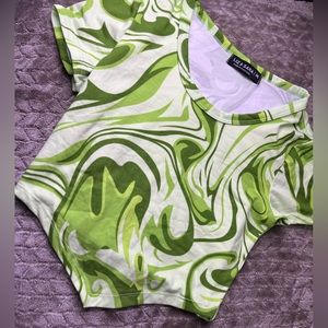 Groovy Green Crop Top